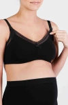 Cache Coeur Milk Maternity And Nursing Seamless Bra In Black