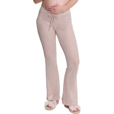 Cache Coeur Milos Sheer Maternity Cover-up Pants In Beige