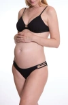 Cache Coeur Milos Triangle Maternity Bikini In Black
