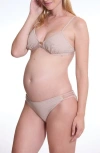 Cache Coeur Milos Triangle Maternity Bikini In Neutral