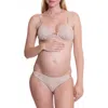 Cache Coeur Milos Two-piece Maternity Swimsuit In Beige