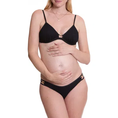 Cache Coeur Milos Two-piece Maternity Swimsuit In Black
