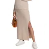 Cache Coeur Monica Rib Wool Blend Maternity Skirt In Beige