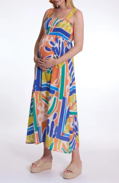 Cache Coeur Naïade Maternity And Nursing Maxi Dress In Multi