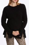 Cache Coeur Nora Side Tie Maternity Sweater In Black
