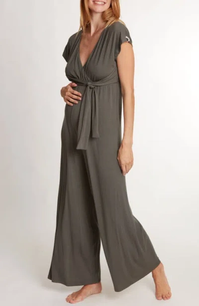 Cache Coeur Origin Pregnancy And Nursing Jumpsuit In Green
