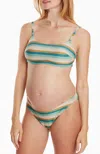 Cache Coeur Rainbow Metallic Stripe Two-piece Maternity Swimsuit In Multi