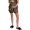 Cache Coeur Roxane Low Waist Maternity Shorts In Leopard