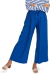 Cache Coeur Sahel Smocked Twill Maternity Pants In Electric Blue