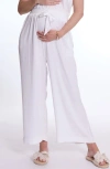 Cache Coeur Sahel Smocked Twill Maternity Pants In White