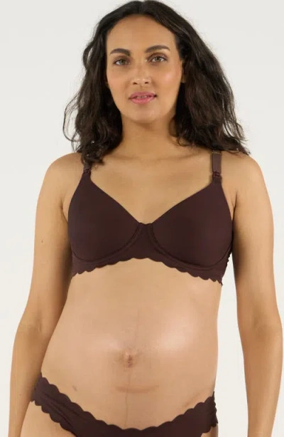 Cache Coeur Skin Invisible Maternity And Nursing Bra C/d Cup In Brown