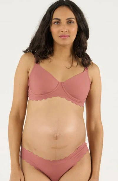 Cache Coeur Skin Invisible Maternity And Nursing Bra I/j Cup In Pink
