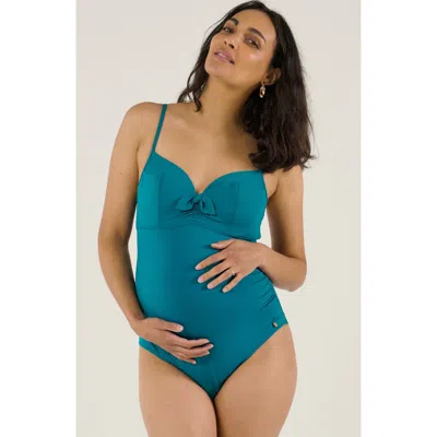 Cache Coeur Underwired Maternity Swimsuit Monaco Dd/3d Cup In Green
