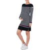 Cache Coeur X Armor Lux C'est La Vie Quimper Long Sleeve Maternity Dress In Multi