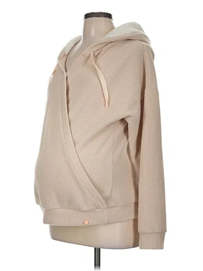Pre-owned Cache Coeur Zip Up Hoodie In Tan