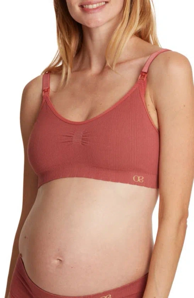 Cache Coeur Zoe Rib Maternity/nursing Bra In Terracotta