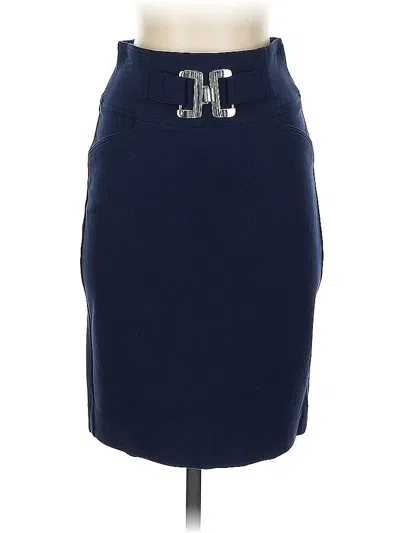 Pre-owned Cache Contour Collection Casual Skirt In Blue