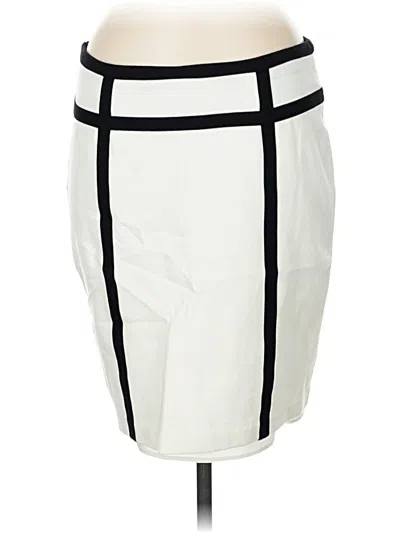 Pre-owned Caché Formal Skirt In White