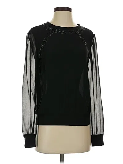 Pre-owned Caché Long Sleeve Top Black Turtleneck Tops