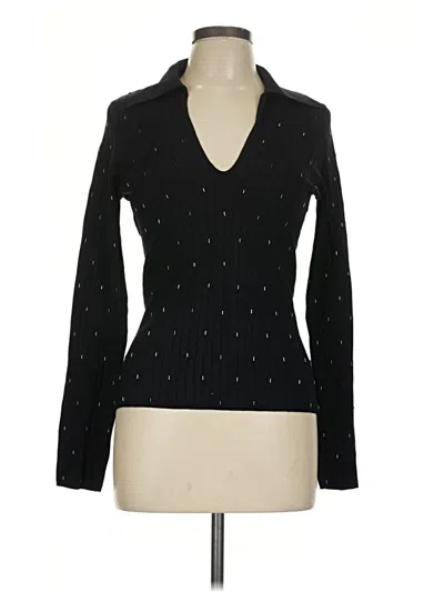 Pre-owned Caché Pullover Sweater In Black