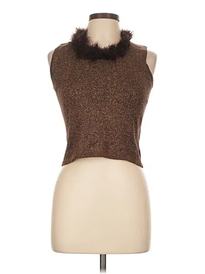 Pre-owned Caché Pullover Sweater In Brown