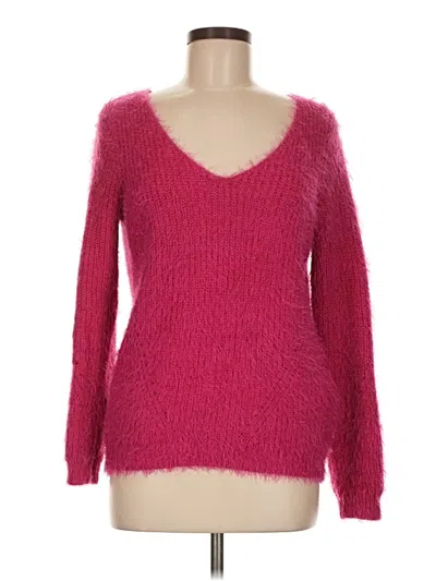 Pre-owned Caché Pullover Sweater In Pink