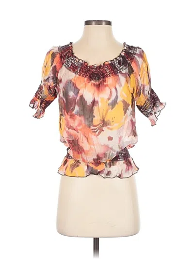 Pre-owned Caché Short Sleeve T-shirt In Orange