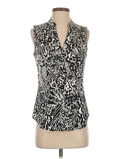 Pre-owned Caché Sleeveless Blouse In Black