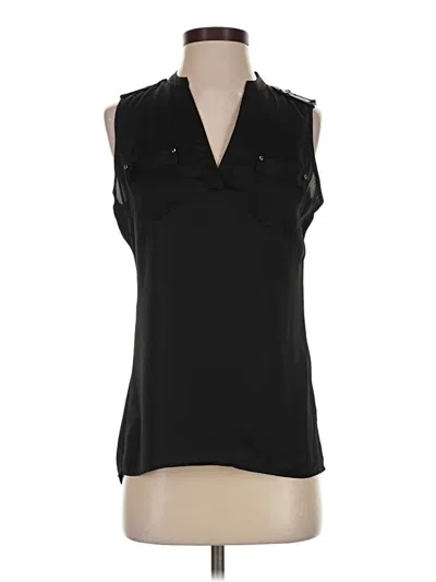 Pre-owned Caché Sleeveless Blouse In Black