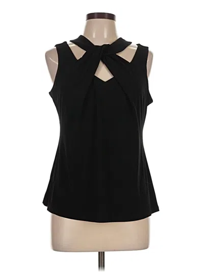 Pre-owned Caché Sleeveless Blouse In Black