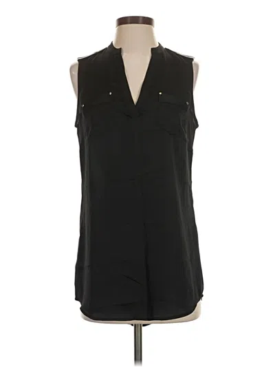 Pre-owned Caché Sleeveless Blouse In Black
