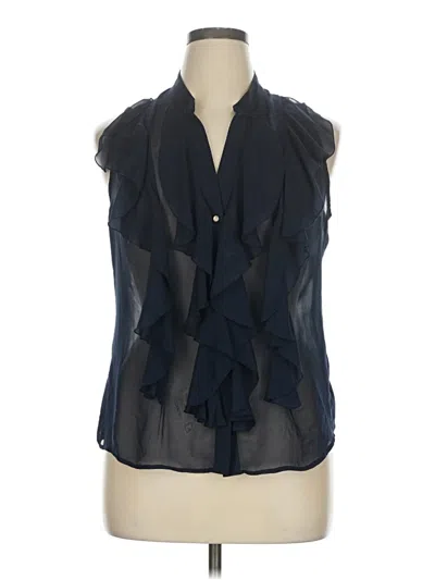 Pre-owned Caché Sleeveless Blouse In Blue