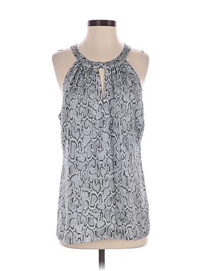 Pre-owned Caché Sleeveless Blouse In Gray