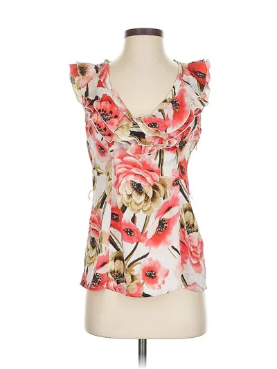 Pre-owned Caché Sleeveless Blouse In Pink