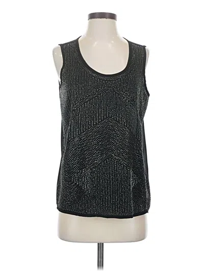 Pre-owned Caché Sleeveless Top Gray Scoop Neck Tops