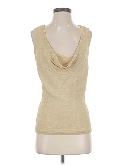 Pre-owned Caché Sleeveless Top Ivory Cowl Neck Tops