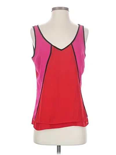 Pre-owned Caché Sleeveless Top Red Scoop Neck Tops