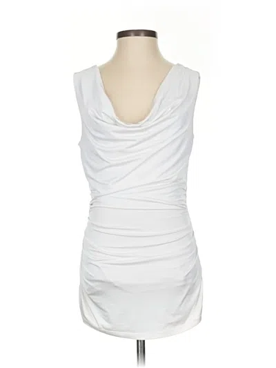 Pre-owned Caché Sleeveless Top Silver Cowl Neck Tops