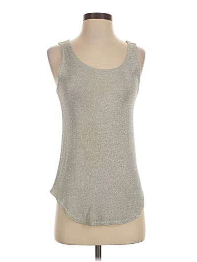Pre-owned Caché Sleeveless Top Silver Scoop Neck Tops
