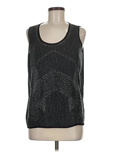 Pre-owned Caché Sleeveless Top Silver Scoop Neck Tops