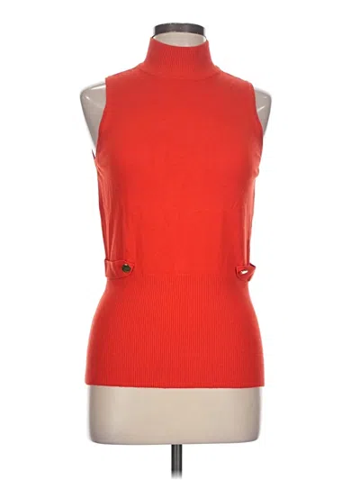 Pre-owned Caché Sweater Vest In Orange