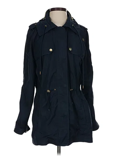 Pre-owned Caché Trenchcoat In Blue