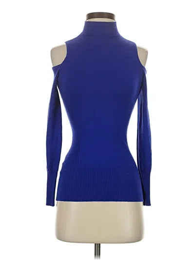 Pre-owned Caché Turtleneck Sweater In Blue
