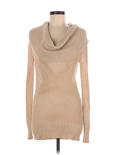 Pre-owned Caché Turtleneck Sweater In Tan