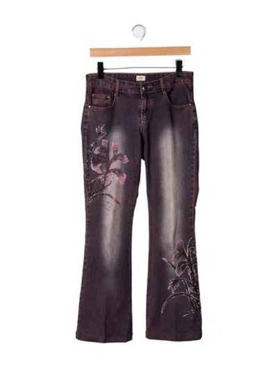 Pre-owned Caché Vintage Flared Jeans In Purple