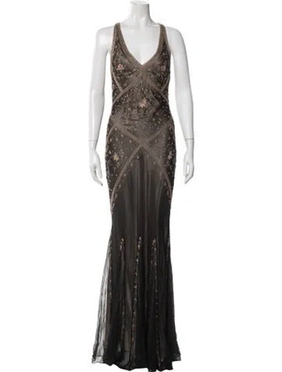 Pre-owned Caché Vintage Long Dress In Black