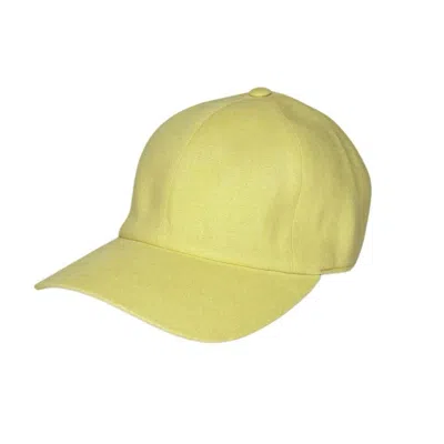Cachemio Women's Lemon Yellow Linen Baseball Cap - Vitamin D For Your Style