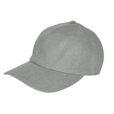Cachemio Women's Olive-green Linen Baseball Cap