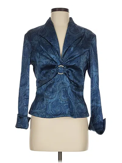 Pre-owned Cachet 3/4 Sleeve Blouse In Blue