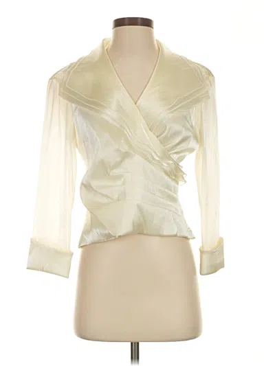 Pre-owned Cachet 3/4 Sleeve Blouse In Ivory
